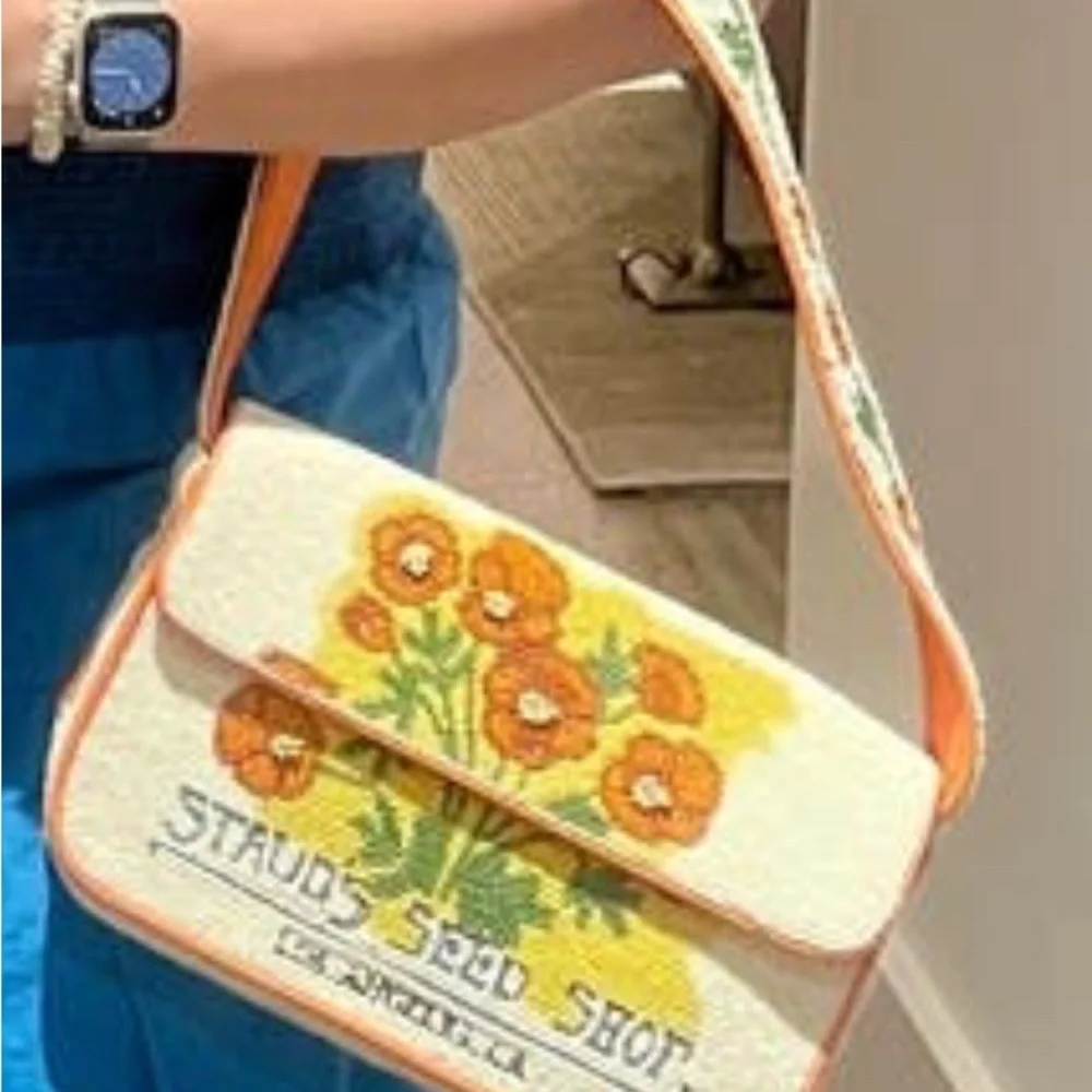 STAUD Tommy California Poppy Beaded Bag - Picture 8 of 9